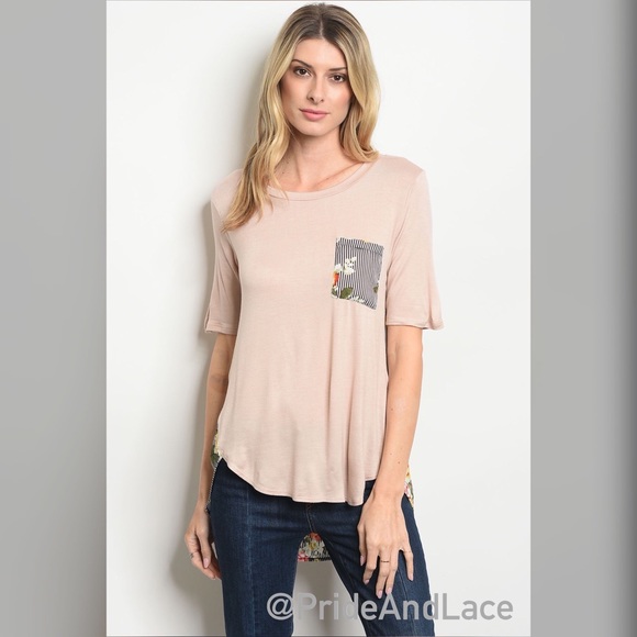 Tops - 🛑 SALE 🛑 LAST 1 💕Taupe Floral Top💕
